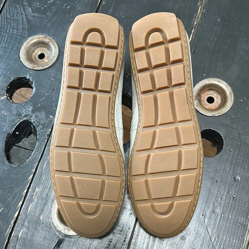 COACH Mary Lock Up Silver Loafers